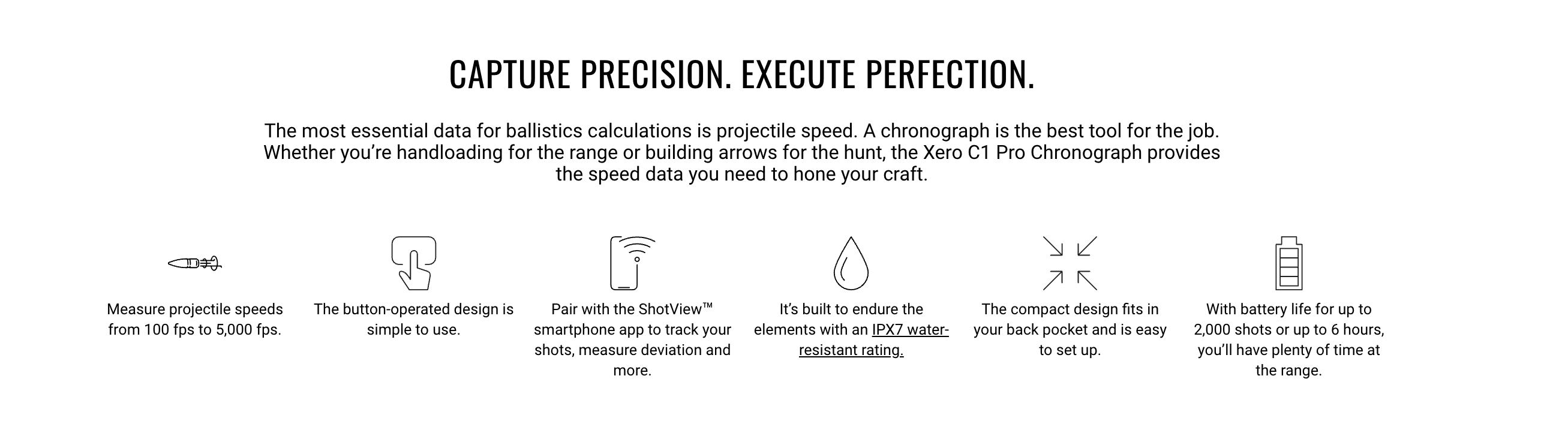 Garmin Xero Chrono Features