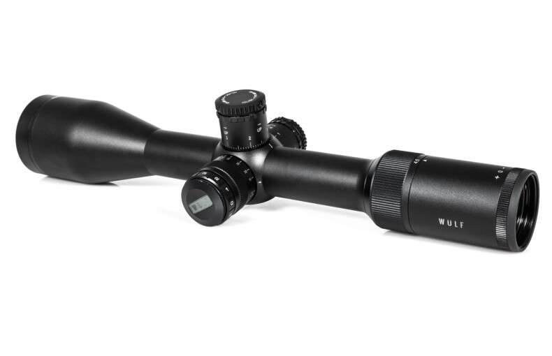 WULF Hurricane SFP Illuminated Half Mildot 0.1MRAD Side Focus Locking Turrets Rifle Scope